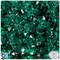 BeadTin Forest Green Transparent 18mm SunBurst Plastic Craft Beads (135pcs)